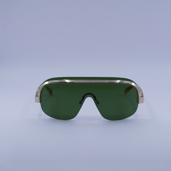 Palm Angels PERI10I KING 2455 Sunglasses Havana Gold Shield Frame, Green Lenses - Picture 2 of 11